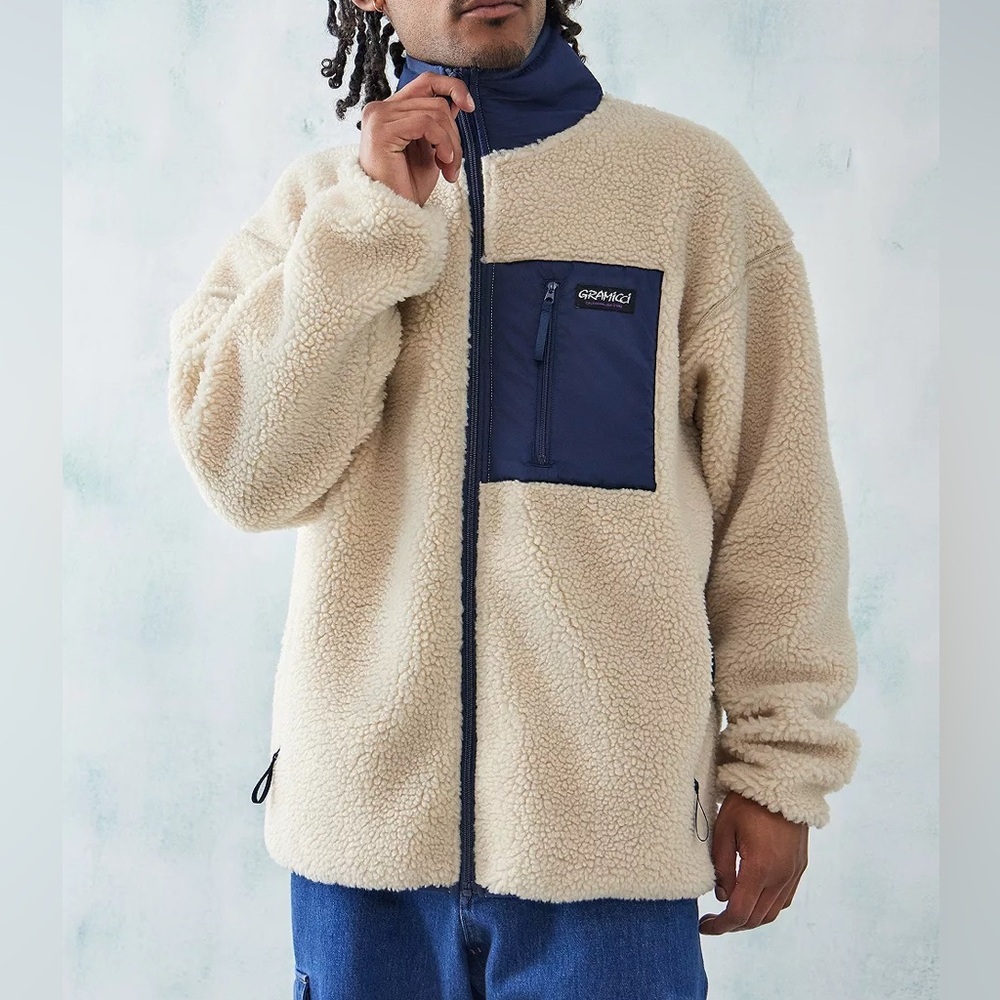 NWT Gramicci Natural Sherpa Fleece Jacket Size Small